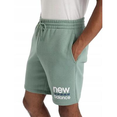 SPODENKI SZORTY męskie NEW BALANCE MS51940DKJ dresowe bawełniane zielone M