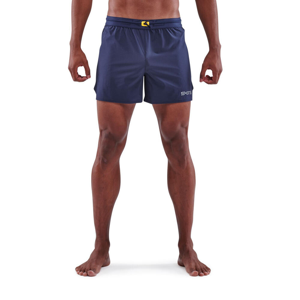 SKINS Men's 3-Series Clothing Run Shorts Navy Blue