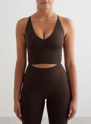 Femme Brassière Sport Sans Couture Dos Croisé Coques Amovibles Shape Lierre