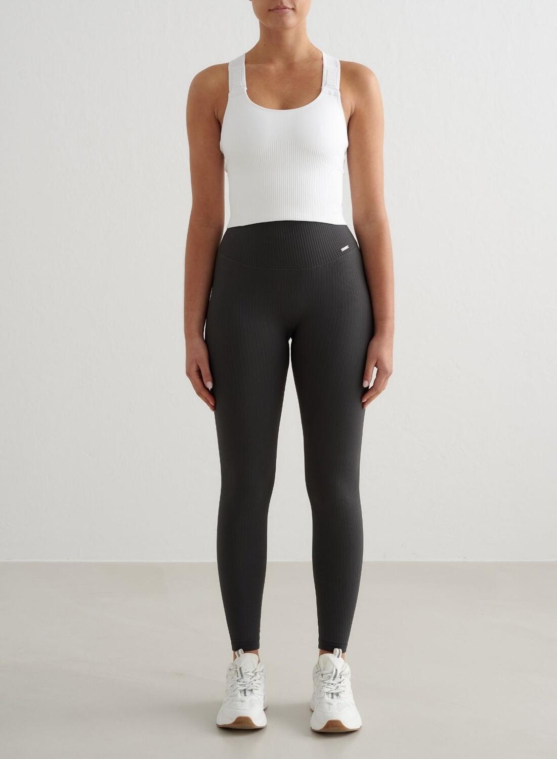 Femme Soutien-gorge de sport Maintien Élevé Sans Couture Bralette Blanc 3/6