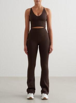 Dames legging uitlopende naadloos zwart