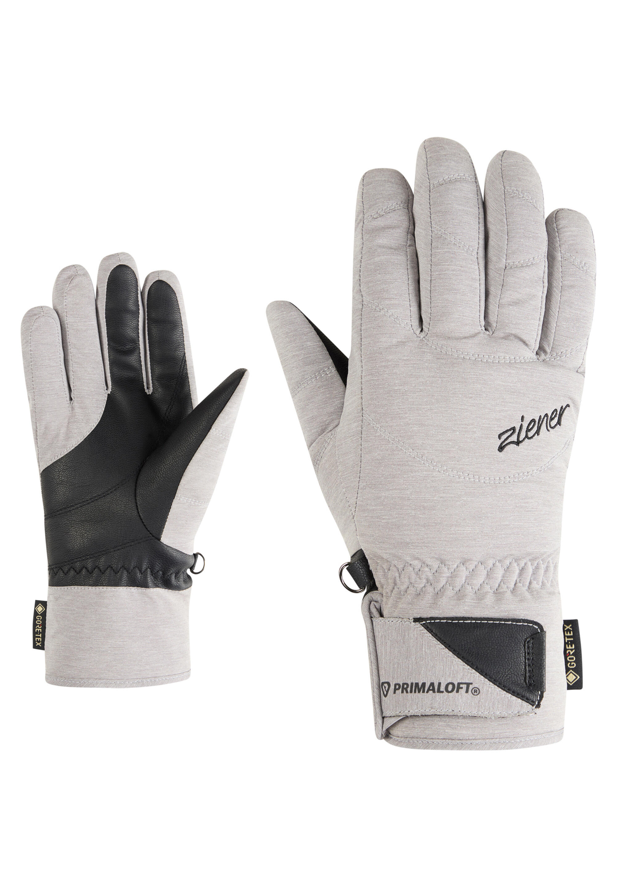 Gants de ski ZIENER KLENN-Z GTX PR gris clair 1/3