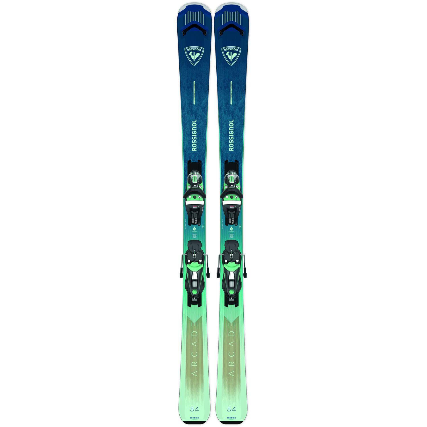 Rossignol - Pack Skis Arcade W 84 + Fixations Nx 12 Konect Gw Femme - Skis - Bleu - 160 Cm - Decathlon