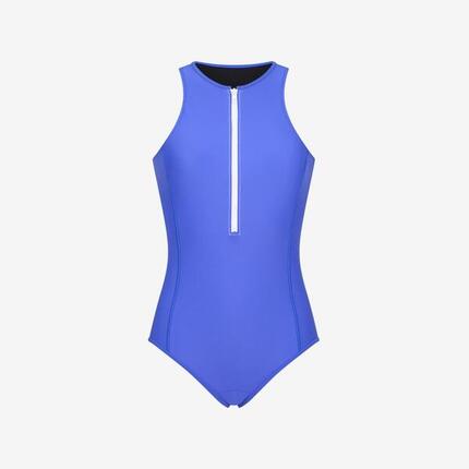 Premium Damen Badeanzug mit Reißverschluss zum Schwimmen, Surfen,Kiten – Braun