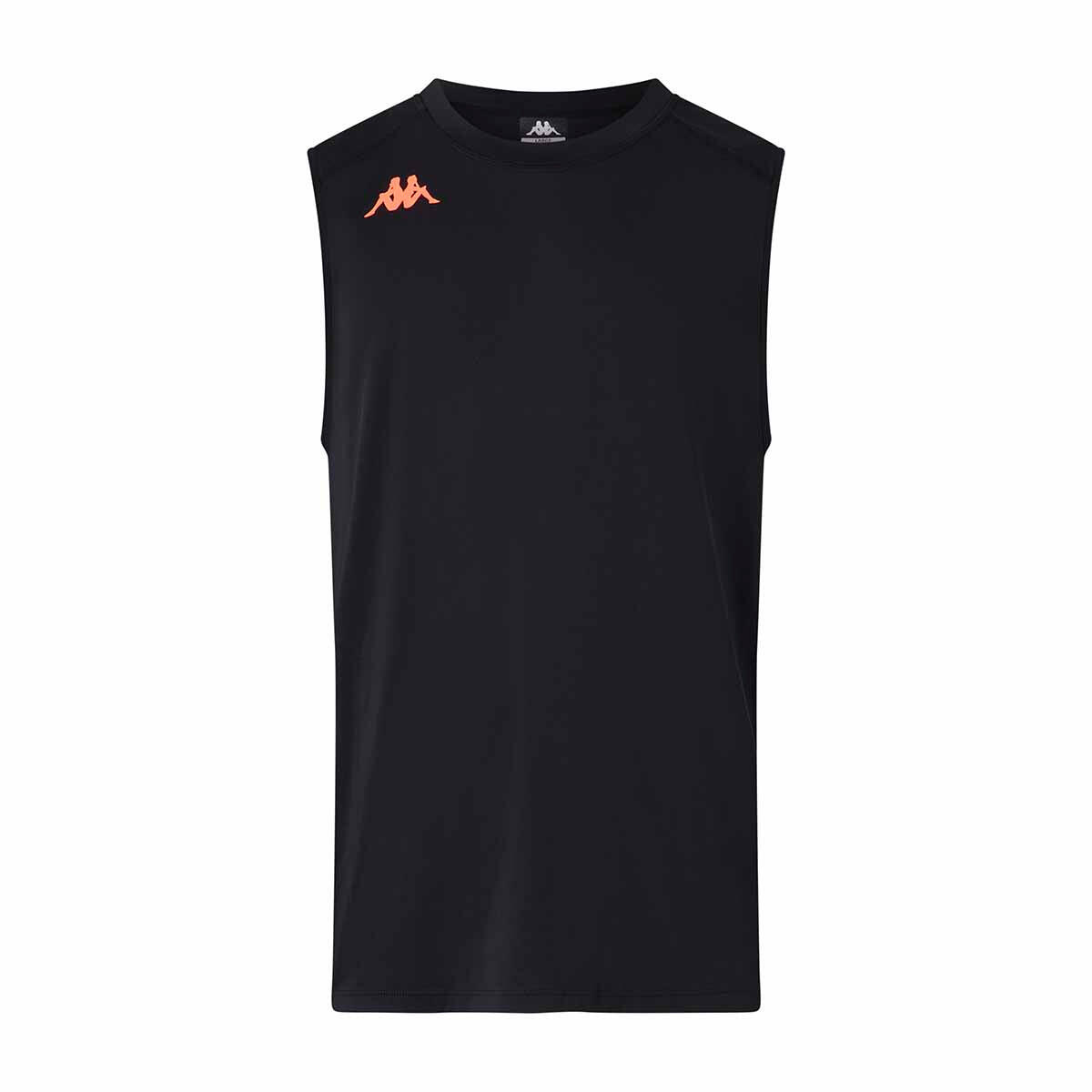 Débardeur training sans manches homme Kombat Fiolo noir, corail 4/7
