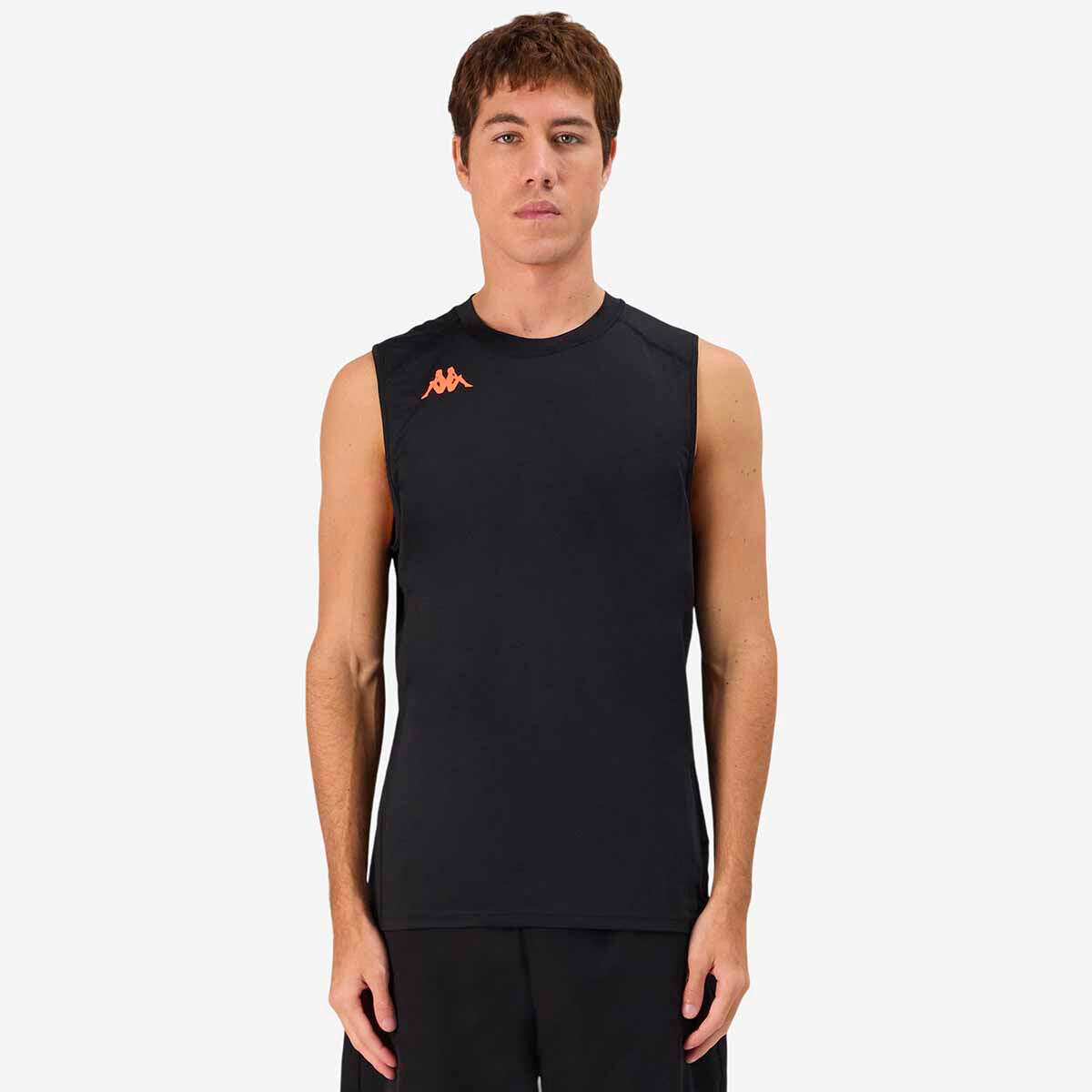 Débardeur training sans manches homme Kombat Fiolo noir, corail 2/7