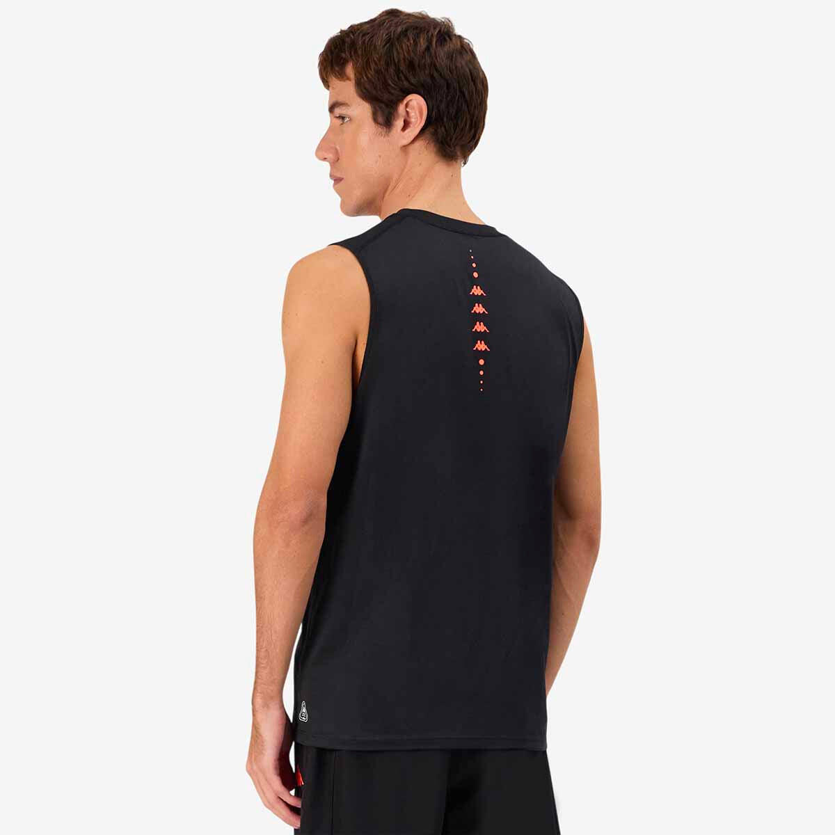 Débardeur training sans manches homme Kombat Fiolo noir, corail 7/7