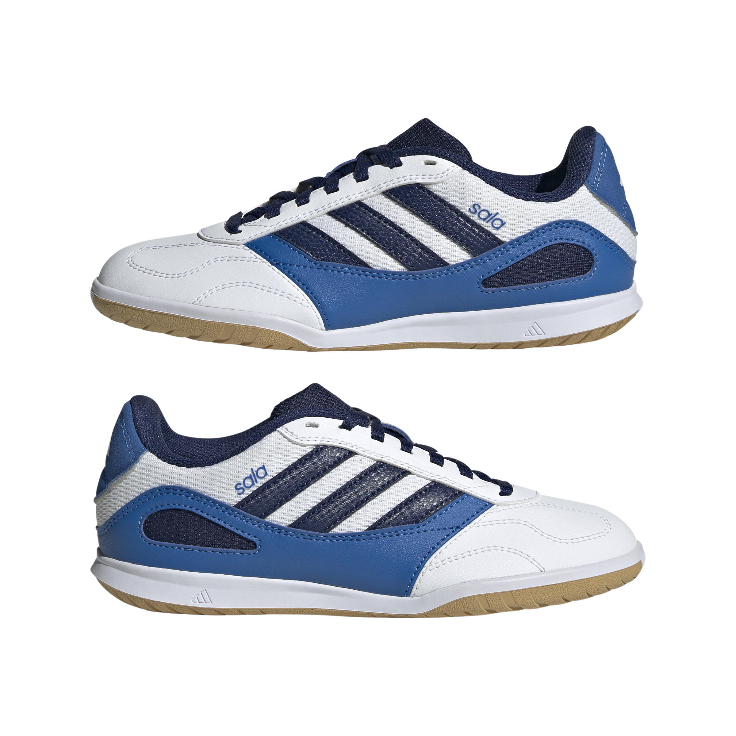 Zapatilla de tacos para Niño Adidas Super sala iii  Blanco 4/7
