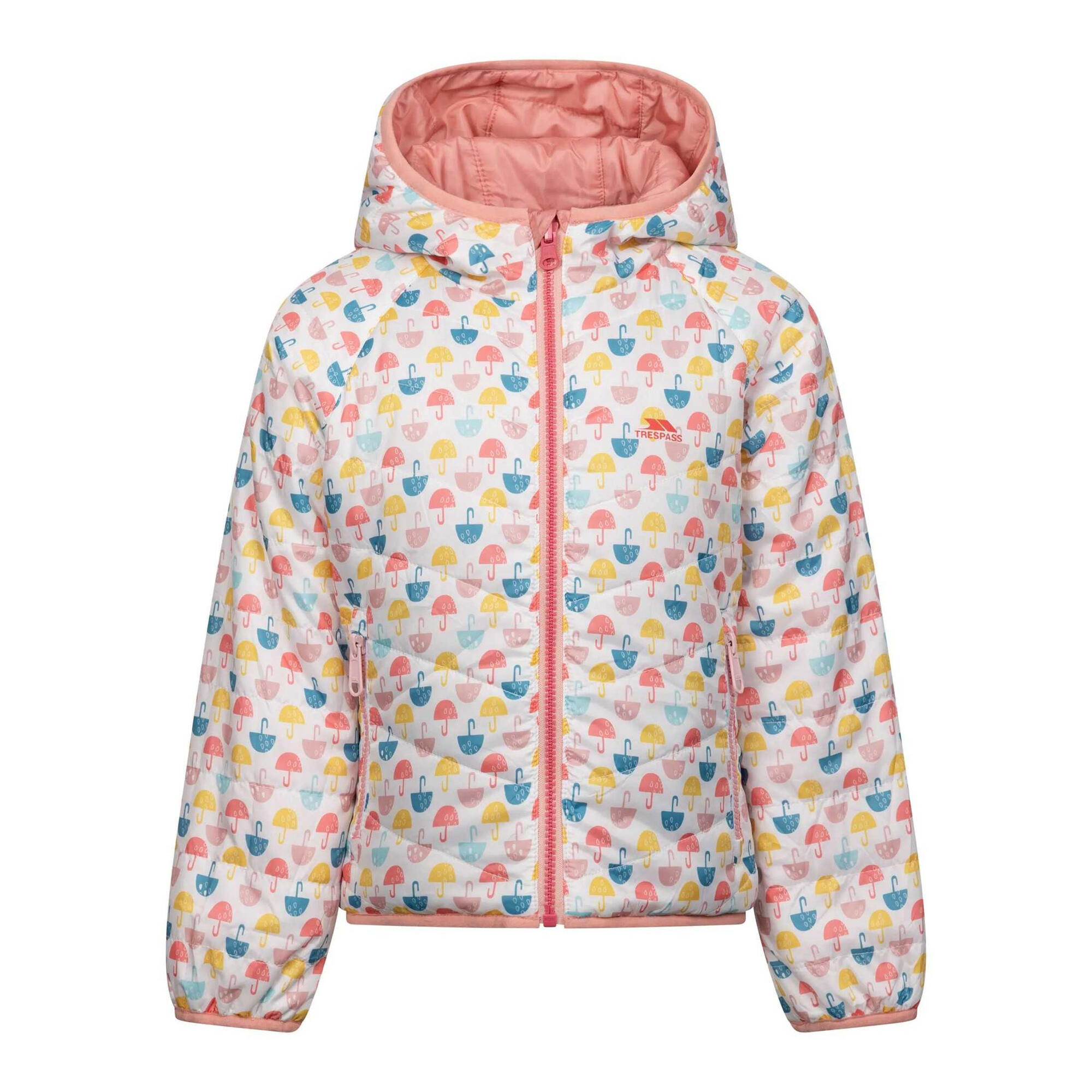 Kinder/Kinder Dessie Omkeerbaar Gewatteerd Jasje (Middenroze) 4/5