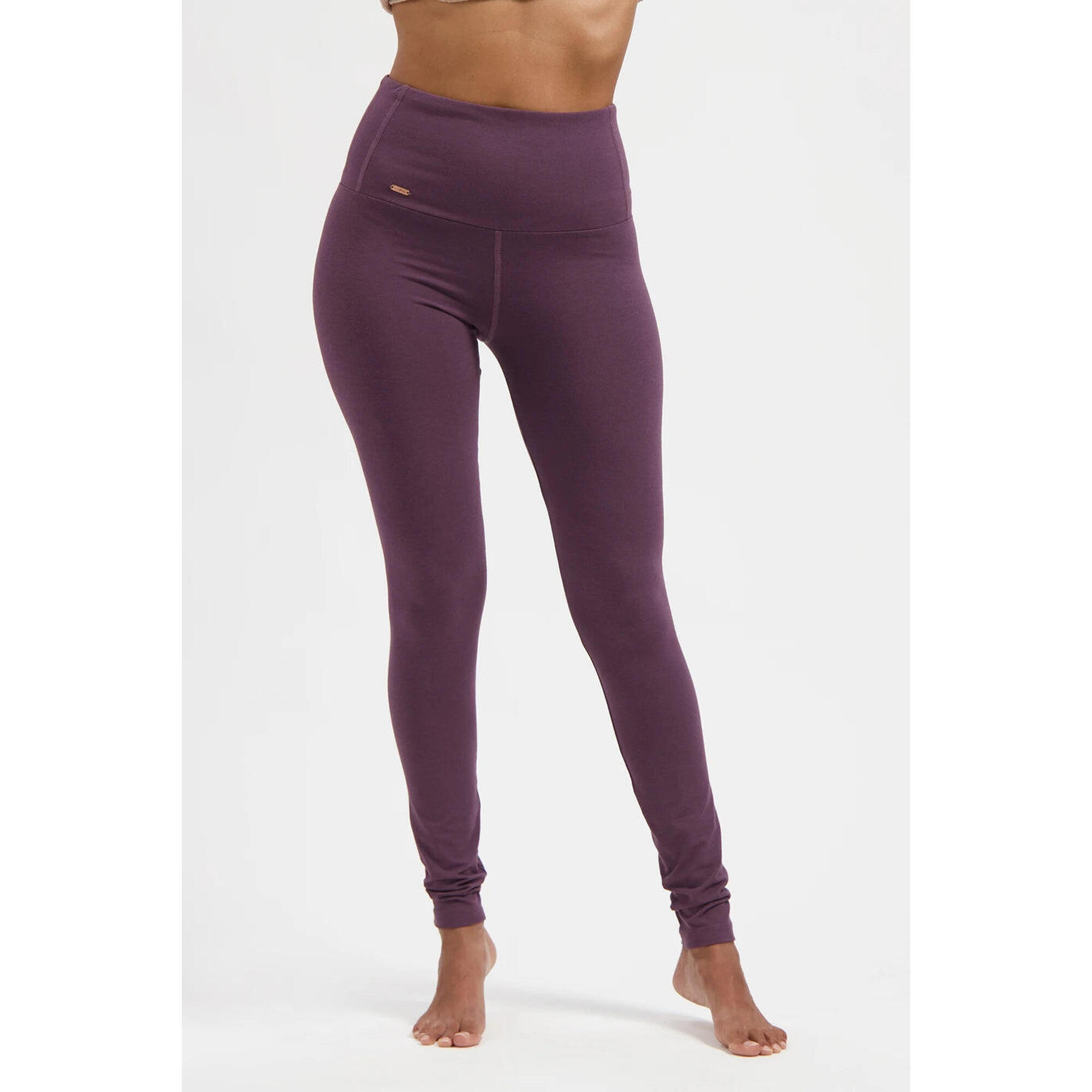 Urban Goddess - Surya 7/8 Dry Fit Yoga & Pilates Legging - Marron - Legging - Violet - Decathlon