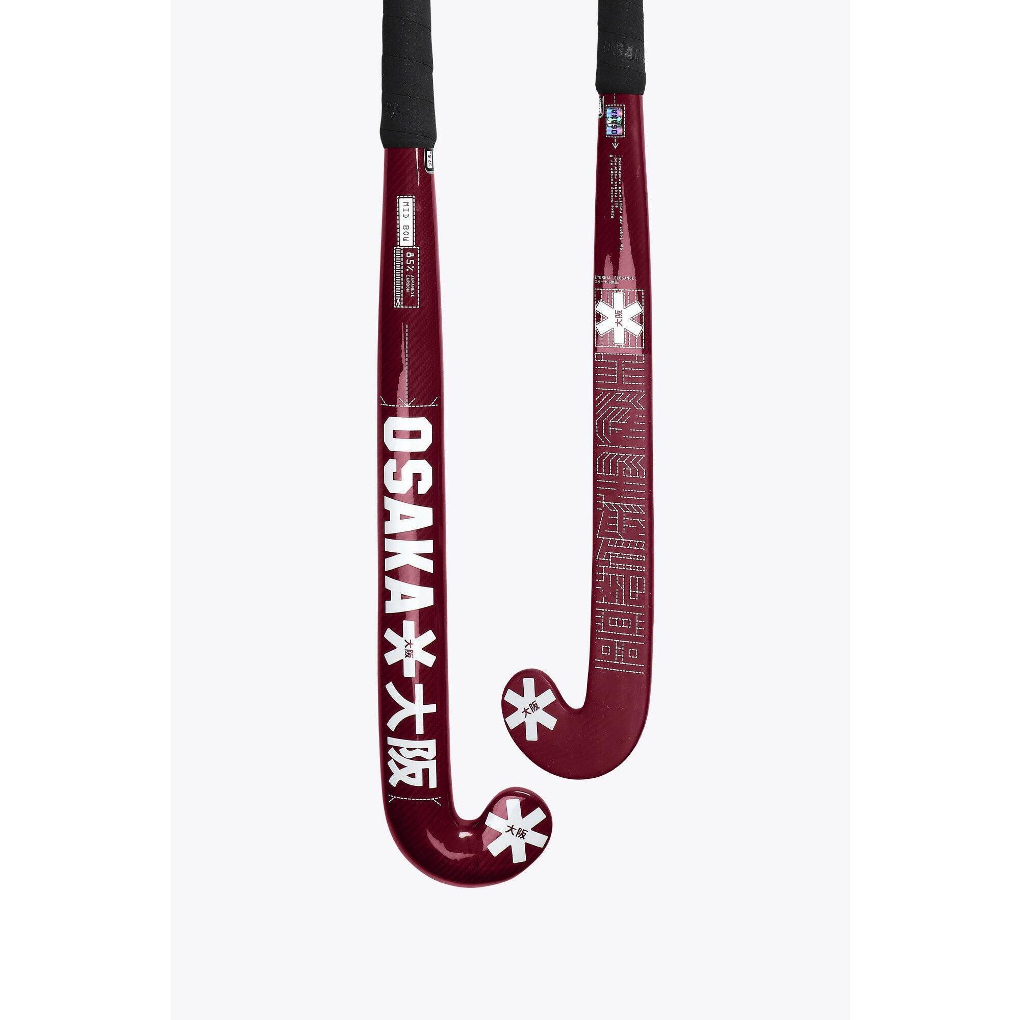 Osaka - Crosse De Hockey Sur Gazon Osaka Mid Bow 85 | Vernis Cerisier - Stick De Hockey - Orange|rouge - 36,5" - Decathlon