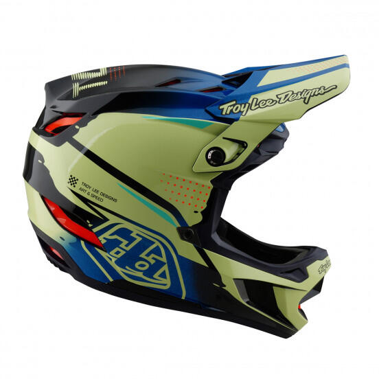 Casque TROY LEE D4 Composite  Yellow 3/4