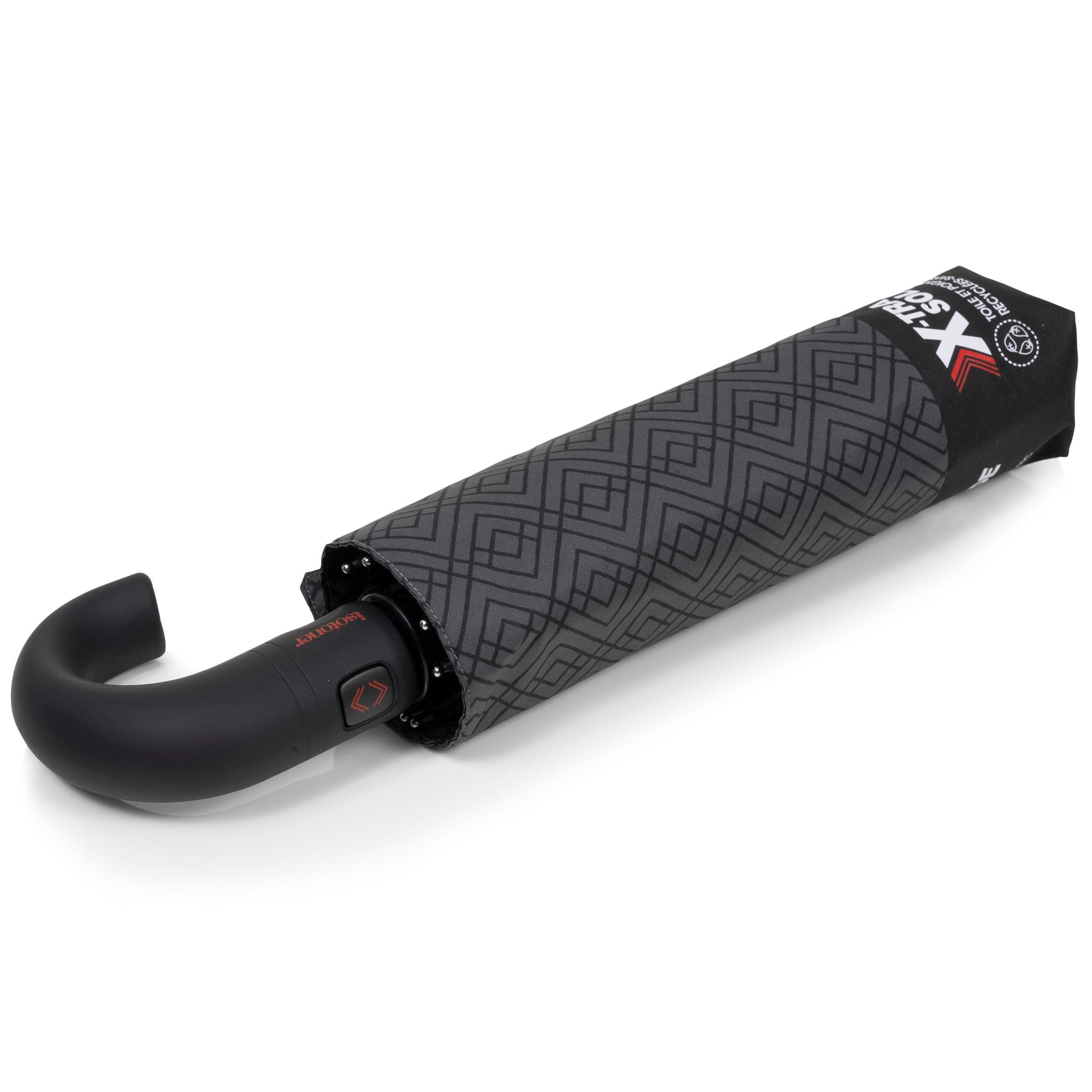 Isotoner - Parapluie X-tra Solide, Ultra Déperlant, Ouverture/fermeture Automatique - Parapluie - Gris - No Size - Decathlon