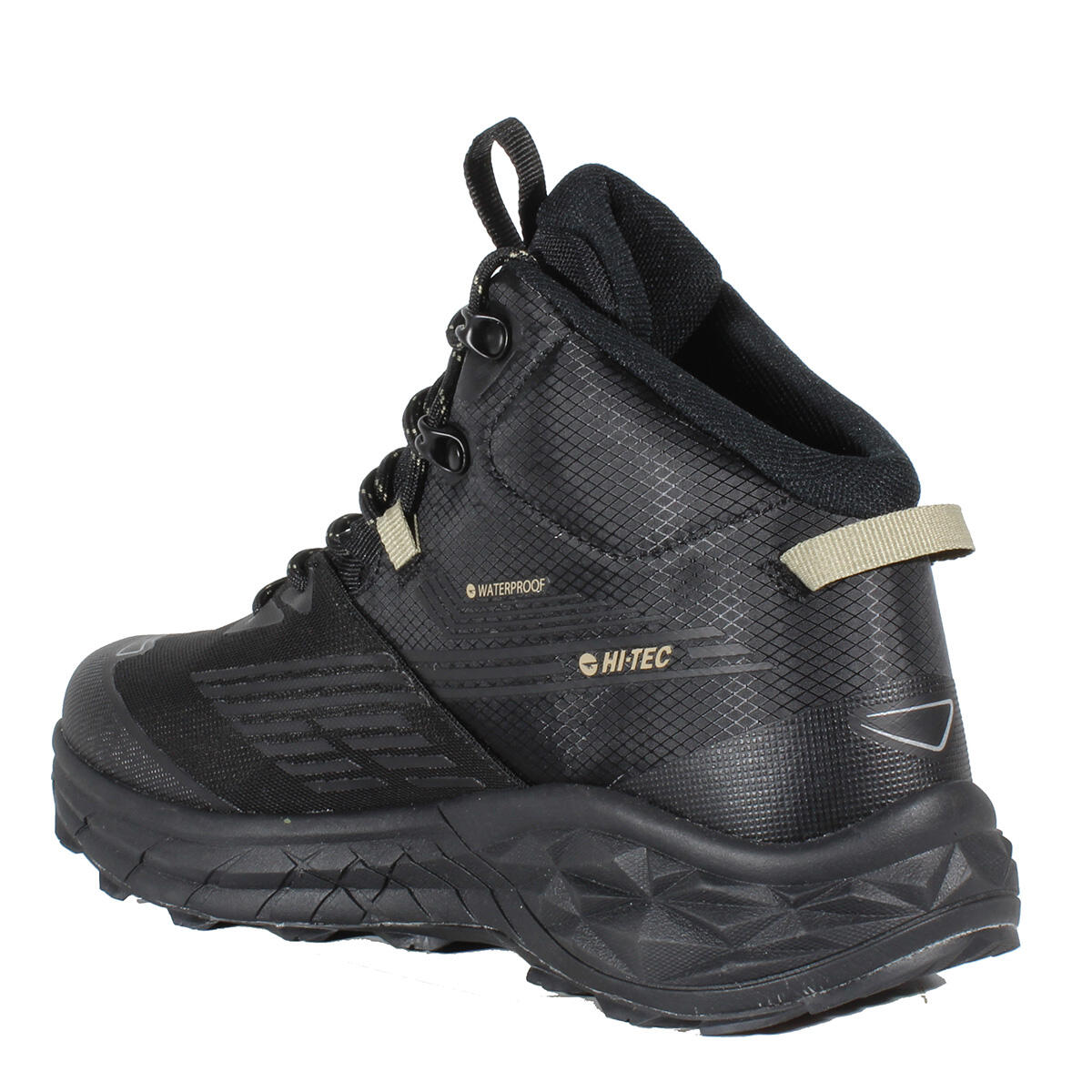 Botines Senderismo Hombre Hi-Tec Fuse Trail Mid WP Negro Impermeables 5/7