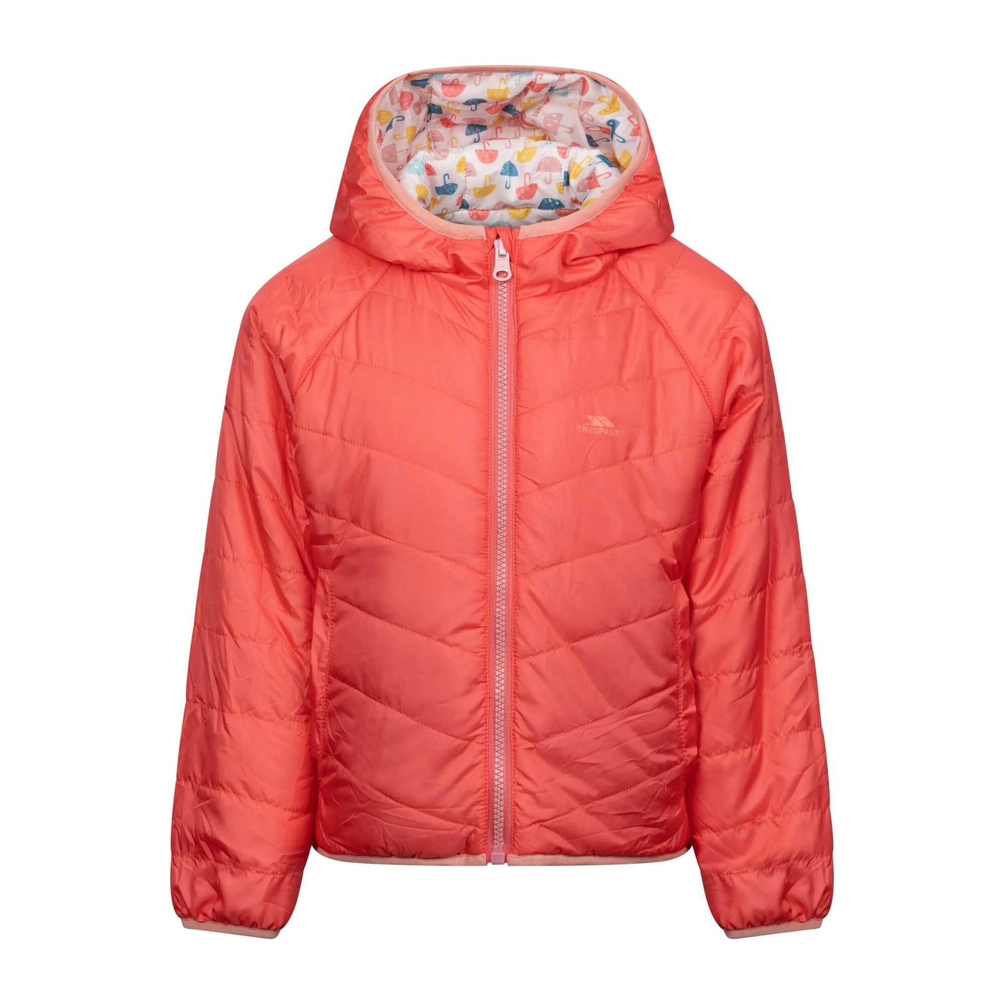 TRESPASS Childrens/Kids Dessie Reversible Padded Jacket (Soft Orange)