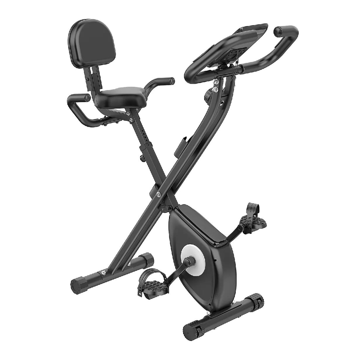 Homefitnesscode - Vélo D’appartement Pliable Avec Dossier, Écran Lcd Et 8 Résistances - Vélo D'Appartement - Noir - Taille Unique - Decathlon