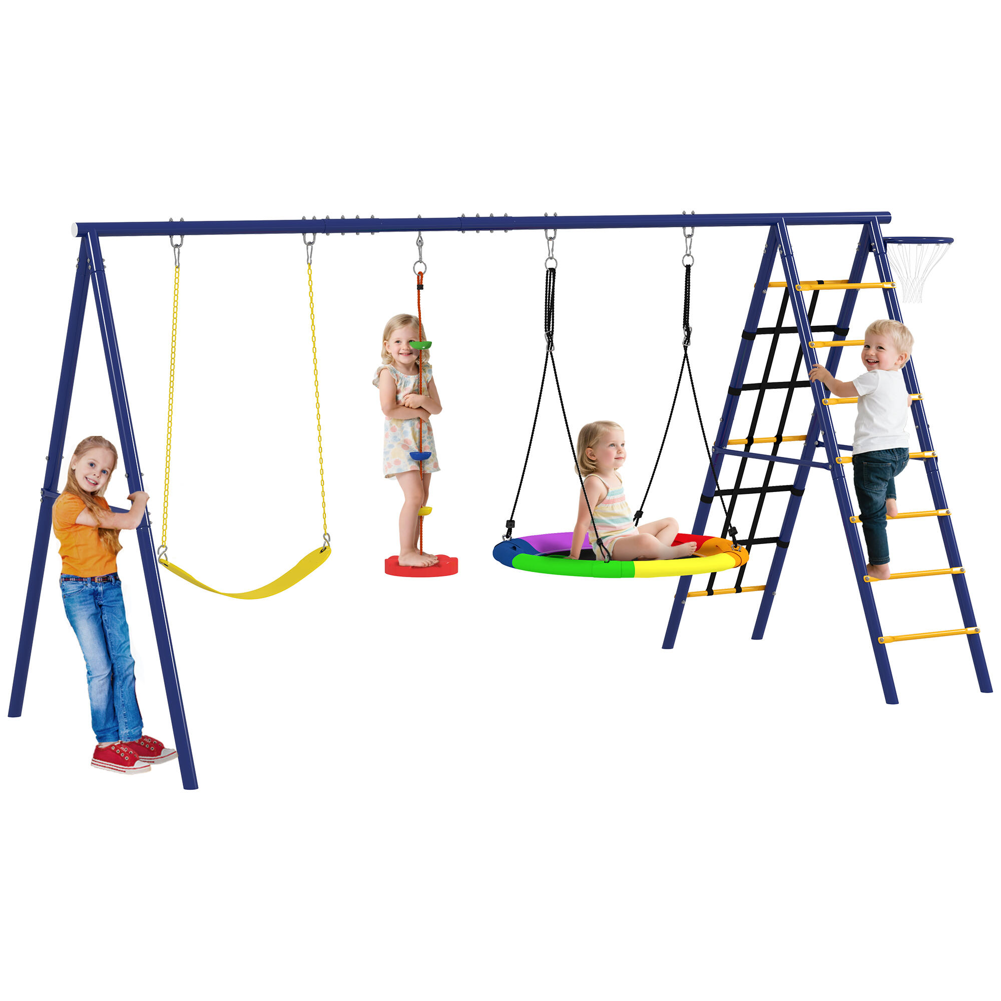 AIYAPLAY Conjunto de baloiços para crianças 350x183x200 cm multicor AIYAPLAY