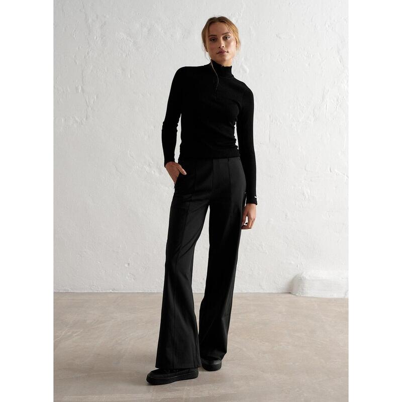 Femme Pantalon Chaud à Plis Noir AIM'N | Decathlon