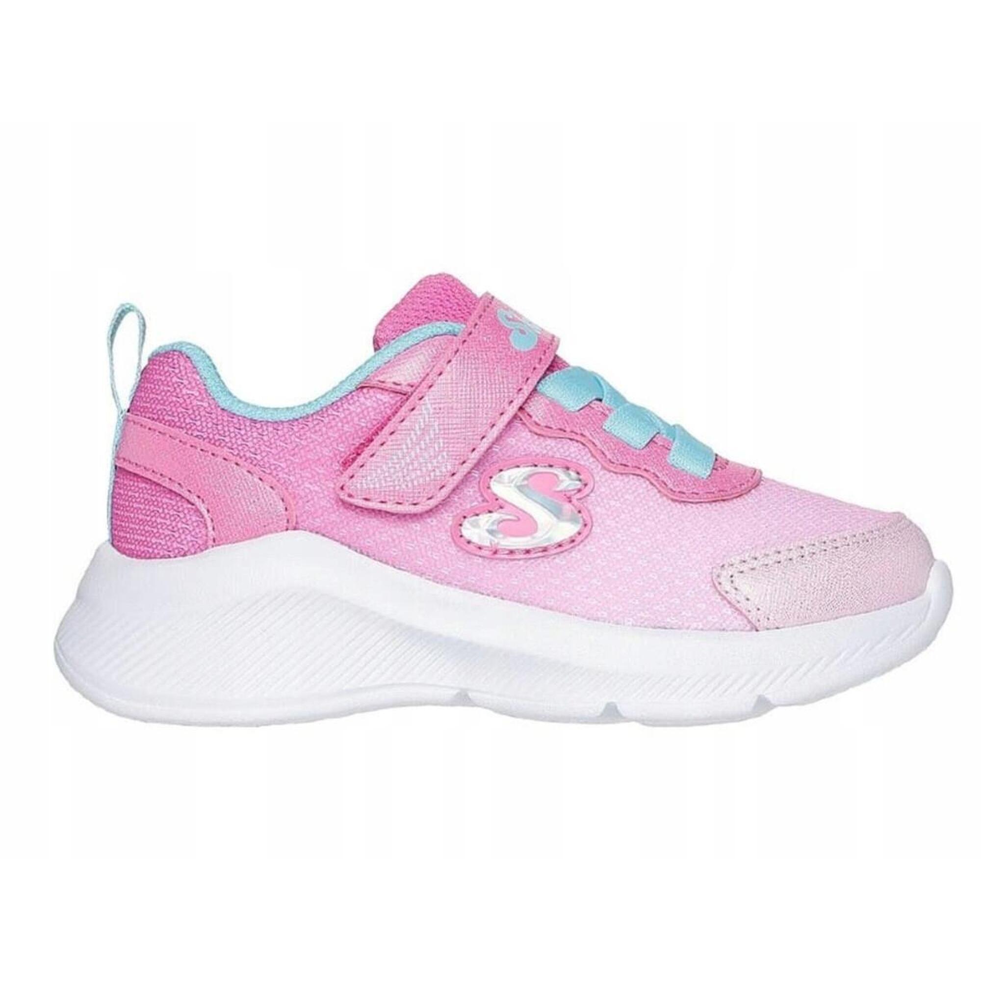 BUTY dziecięce SKECHERS sportowe 303579N-PKLB różowe na rzepę lekkie 21