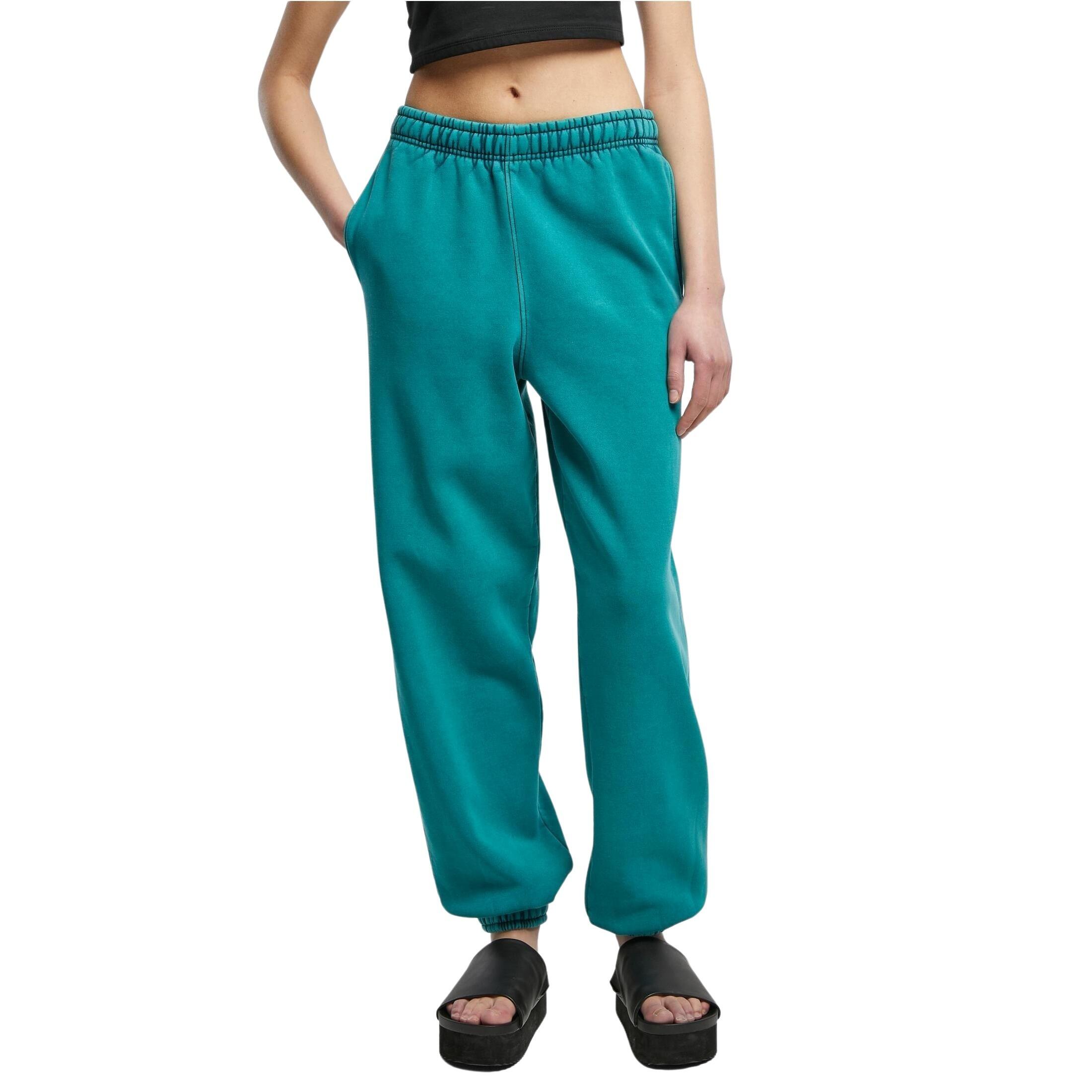 Urban Classics - Pantalon Taille Haute Femme Urban Classics Stone Washed - Pantalons - Vert - Decathlon
