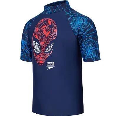 Speedo Spiderman Print  Navy Junior Sun Protection Top