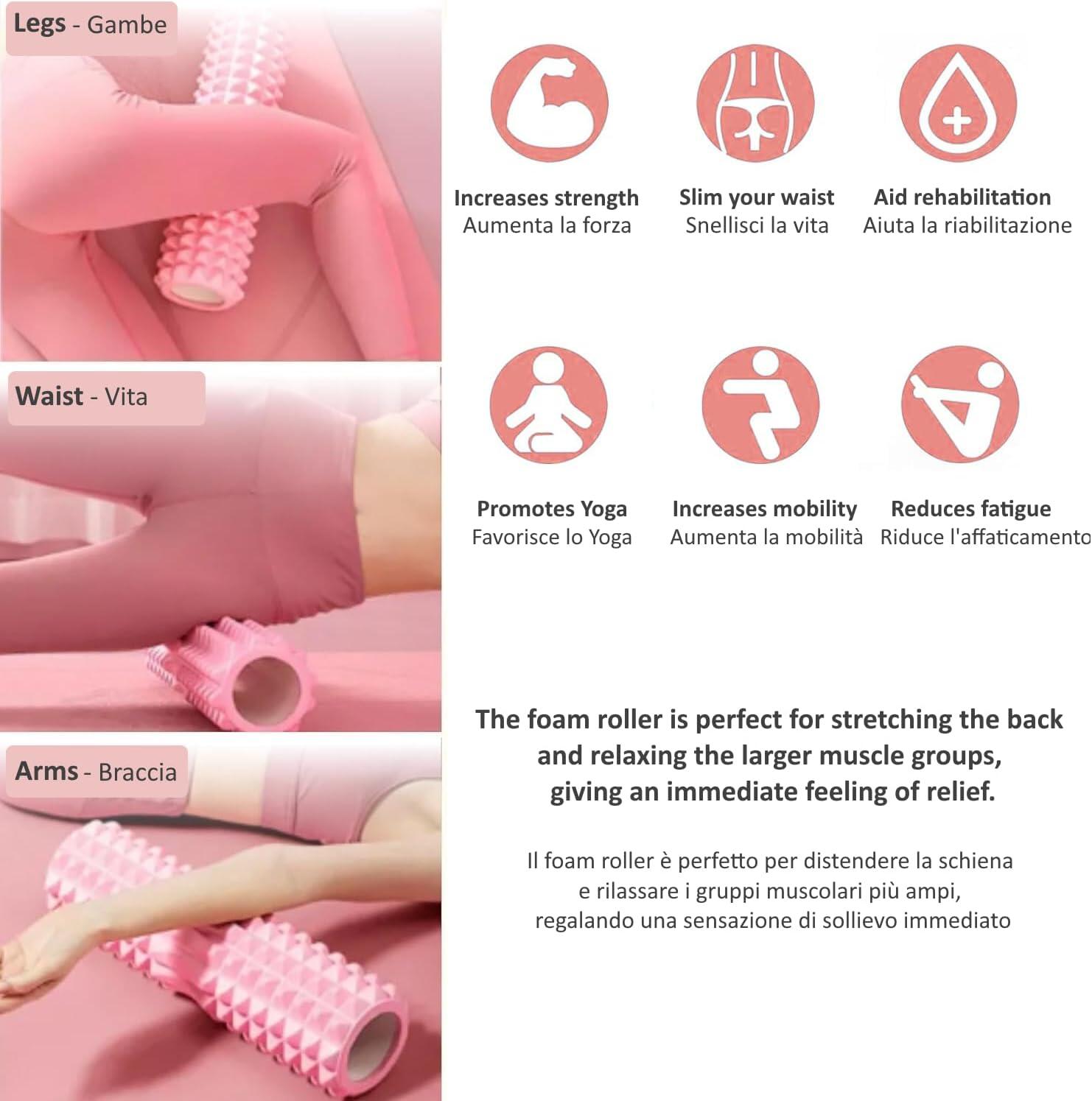 Rolo de massagem muscular 3 em 1 Kit de treino miofascial FF 2/5