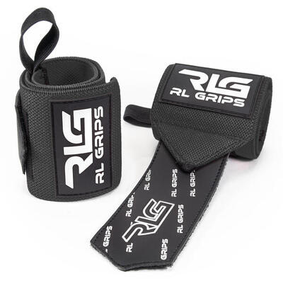 Muñequeras de compresión para Entrenamiento en Gimnasio RL Grips Negras