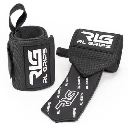 Muñequeras de compresión para Entrenamiento en Gimnasio RL Grips Negras