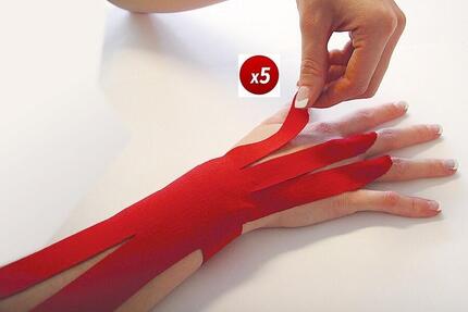 Bande de poignet neuromusculaire fonctionnelle prédécoupée 5 unités