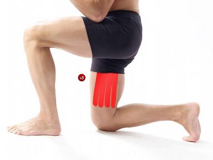 Bandage neuromusculaire fonctionnel prédécoupé pour la cuisse 5 unités