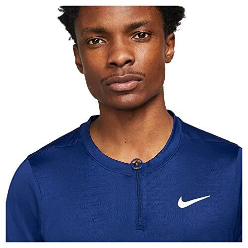 Polo Dri-Fit 1/2 Zip pour Homme NIKE - Bleu Royal 3/4