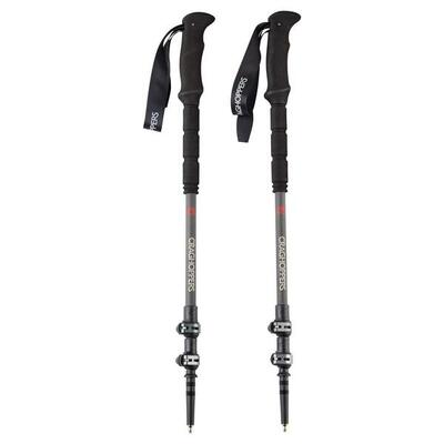 Treklite Carbonio Bastoni da Trekking Misura Confezione 2 Grigio Carbone. Nero
