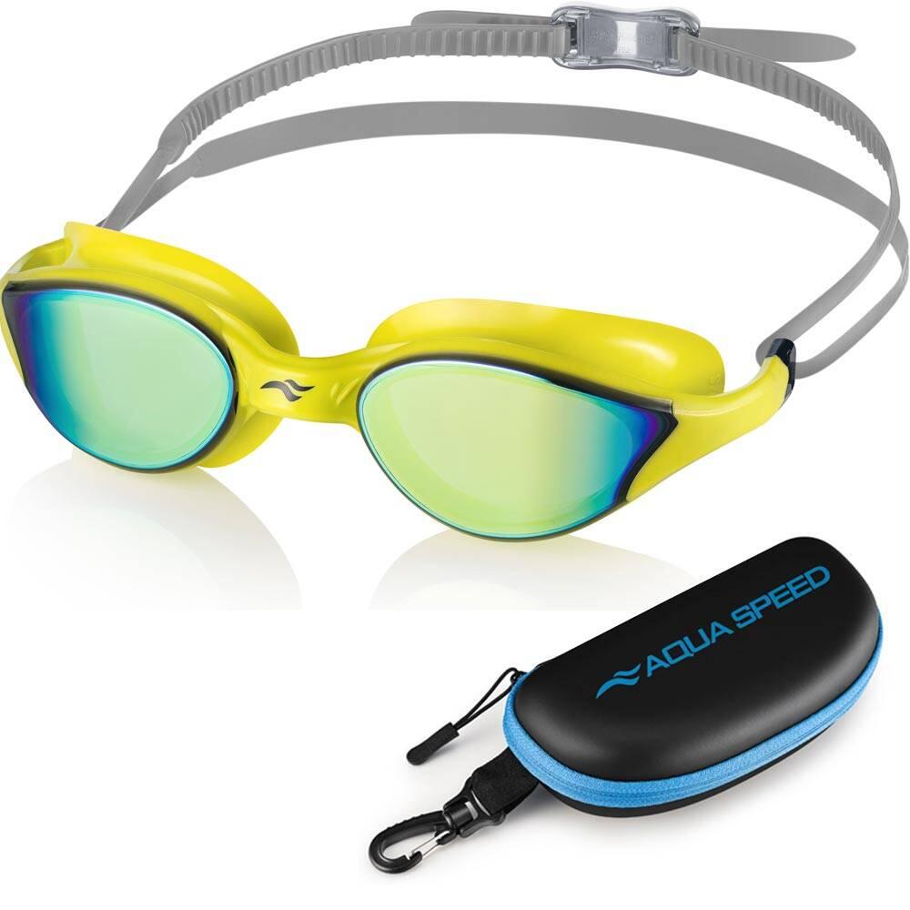 AQUA SPEED Plavecké zrcadlové brýle ​​Vortex Mirror s pouzdrem žlutá