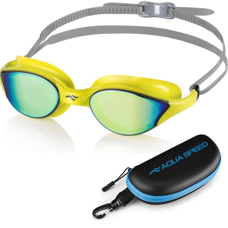 Plavecké zrcadlové brýle Aqua Speed ​​Vortex Mirror s pouzdrem žlutá