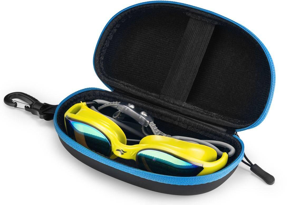 Aqua Speed ​​Vortex Mirror Schwimmbrille mit Etui, Gelb 3/6