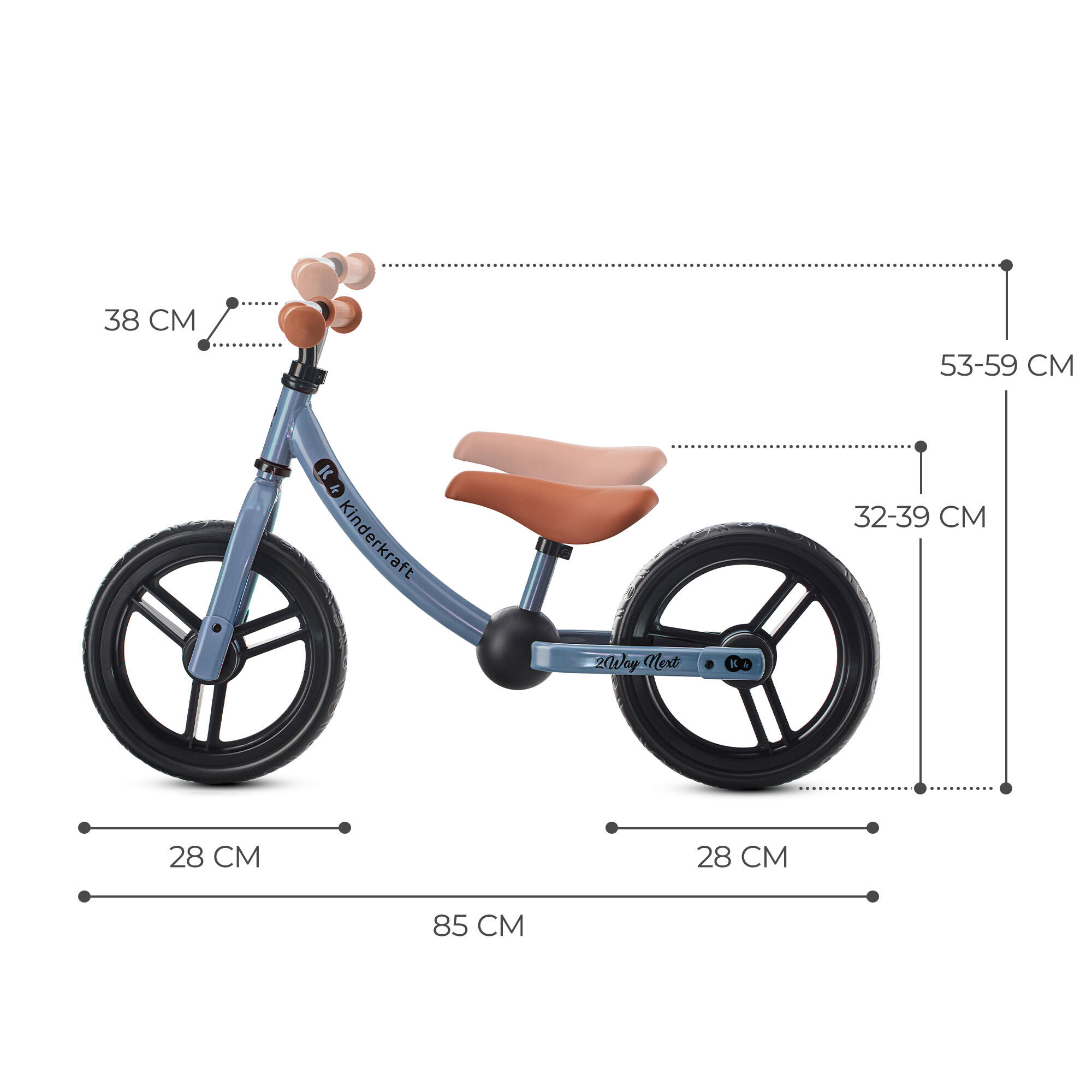 Vélo d'équilibre Kinderkraft 2way next Bleu 7/7