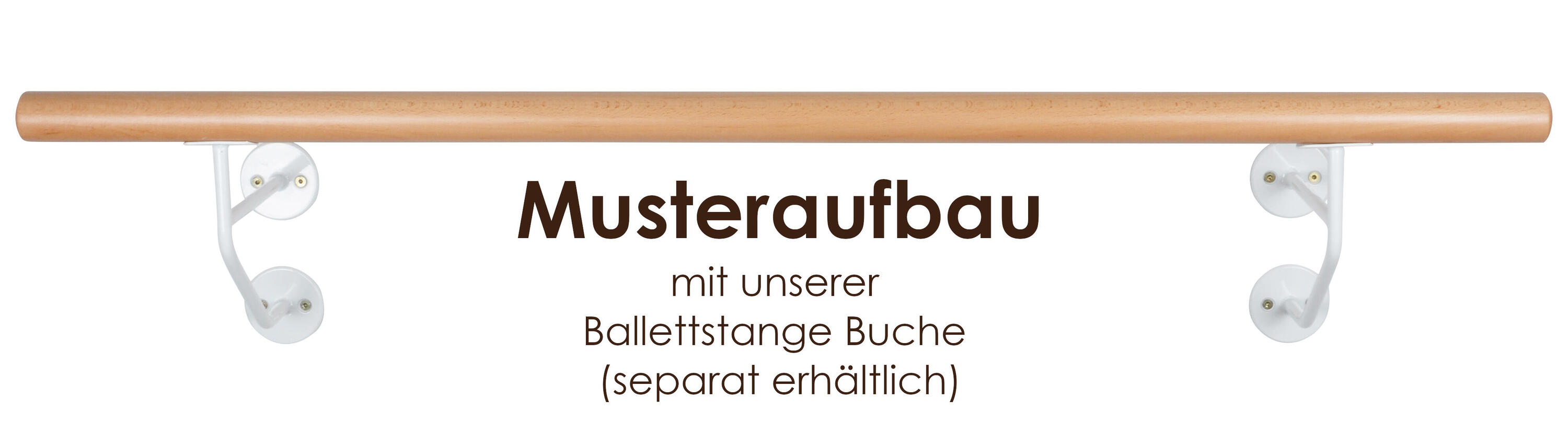 2 x Halter EXPERT mit doppelter Befestigung, 200mm Wandabstand in weiss 4/5
