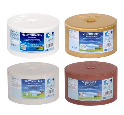 Bar à pierres à lécher, STARTER-SET, 4x3kg