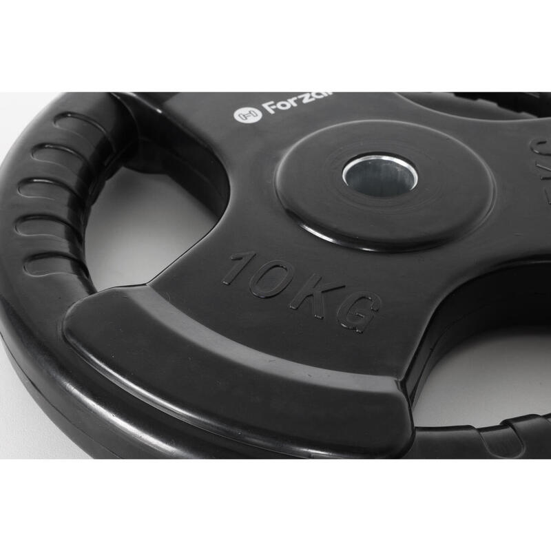 Set de gantere pentru antrenament de forță cu 4 discuri de greutate de 10 kg