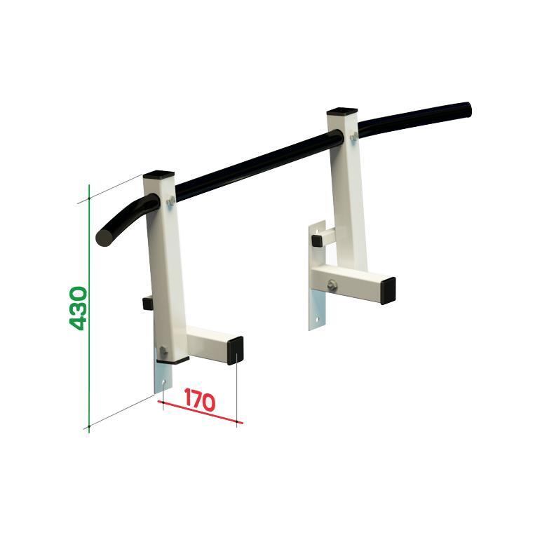 Barre de Traction Murale Prise Large Pliable jusqu'à 150 kg SPEKTR3 100*37.5 cm 3/4