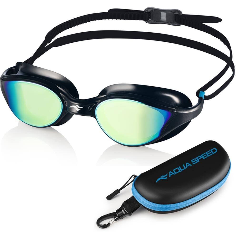 AQUA SPEED Plavecké zrcadlové brýle ​​Vortex Mirror s pouzdrem černá