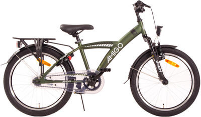 Amigo jongensfiets roady 20 inch jongens terugtraprem groen