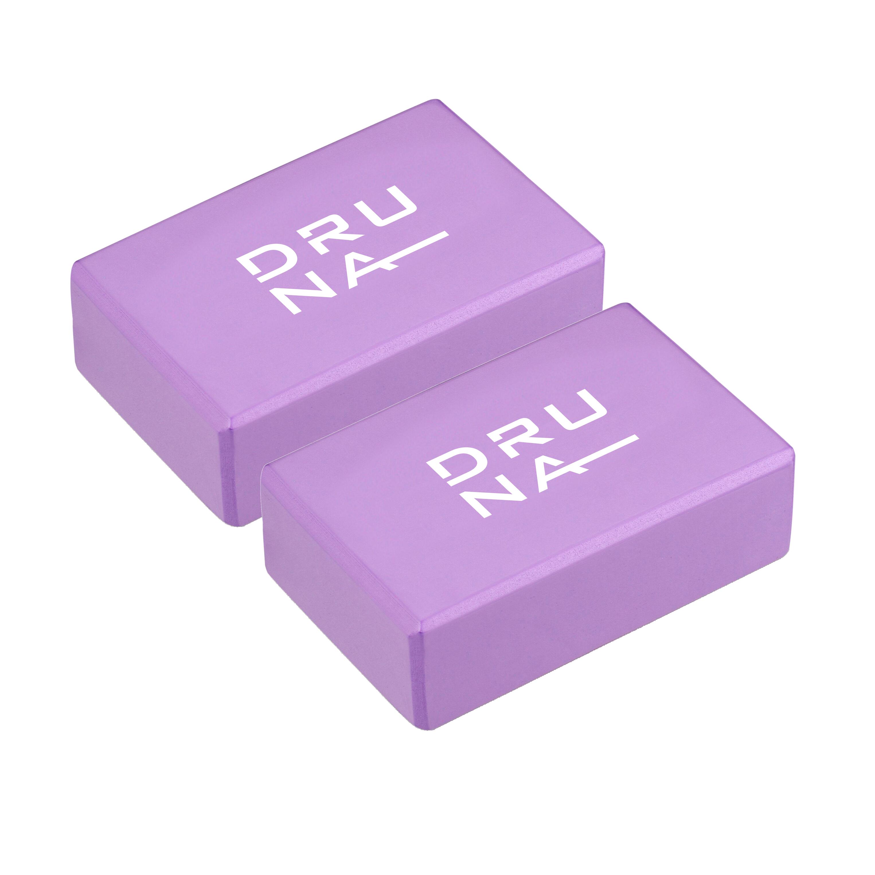 Indigo Sports - Bloc De Yoga 2 Pièces De Pilates Léger Et Antidérapant - Brique Yoga - Violet - No Size - Decathlon