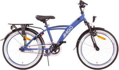 Amigo jongensfiets roady 20 inch jongens terugtraprem blauw