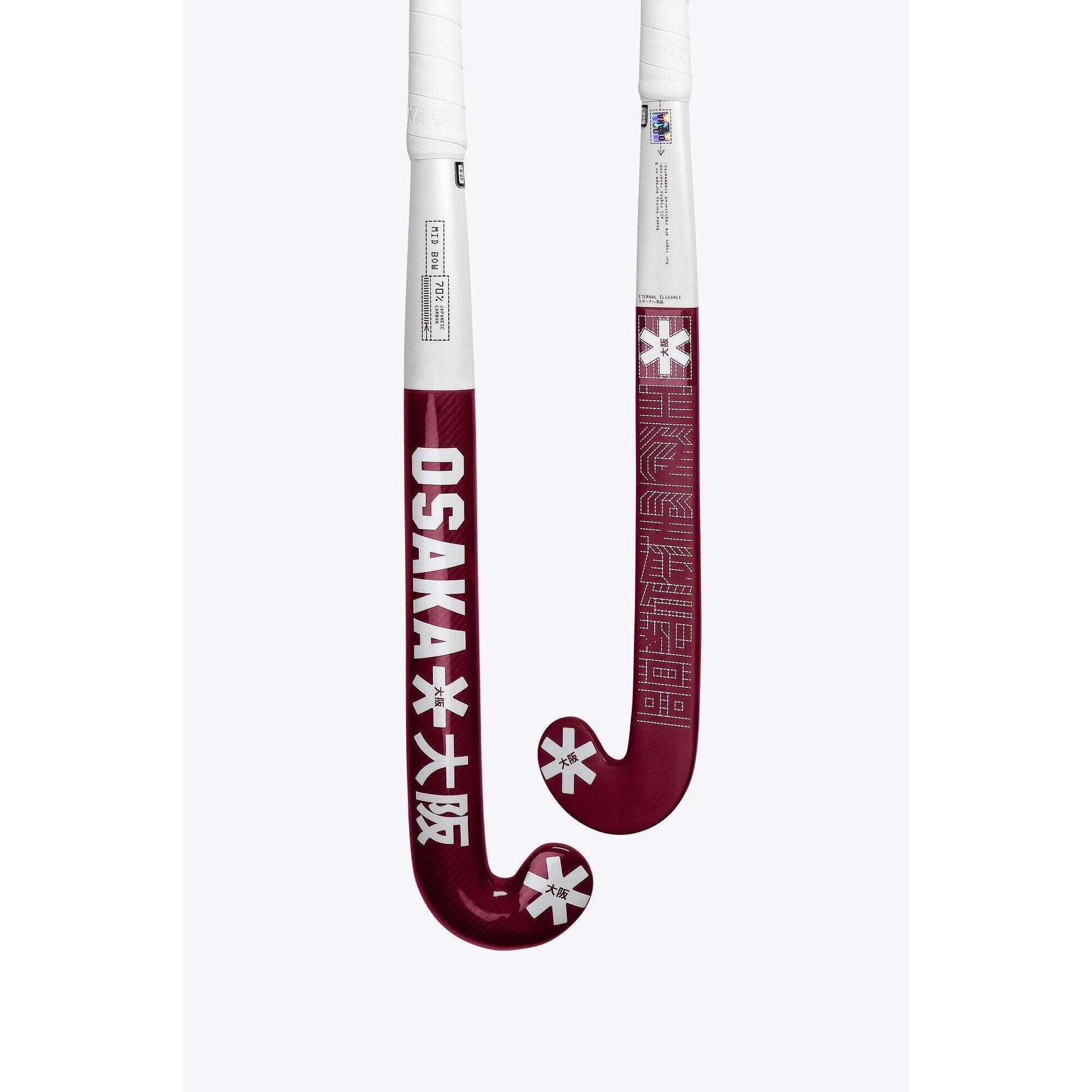 Osaka - Crosse De Hockey Sur Gazon Osaka Mid Bow 70 | Vernis Cerisier - Stick De Hockey - Orange|rouge - 36,5" - Decathlon