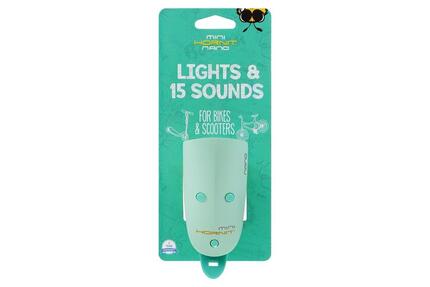 Mini Hornit Nano – Klingel & Licht für Fahrrad und Roller - schwarz/rot