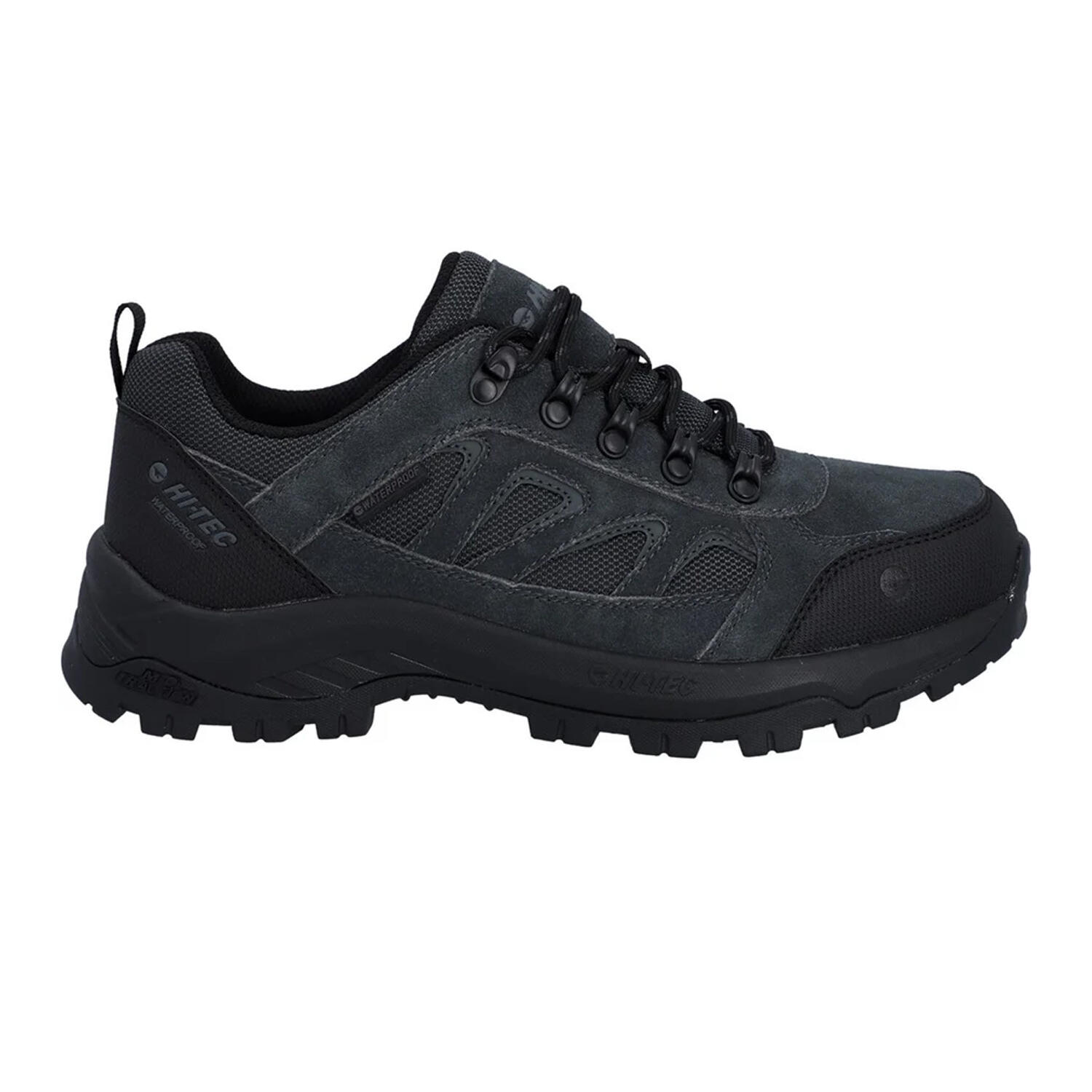 Mens Bandera Expedition Suede Low Walking Shoes (Charcoal/Black) 4/4