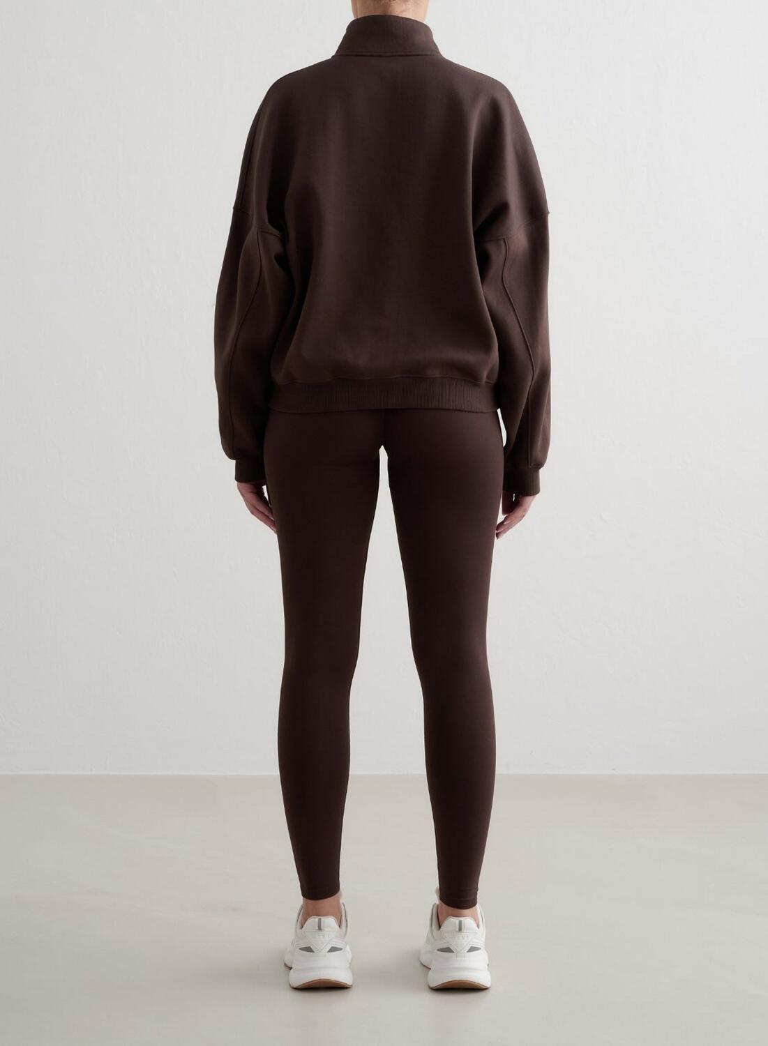 Femme Sweatshirt Demi-zip Varsity Chocolat 4/6