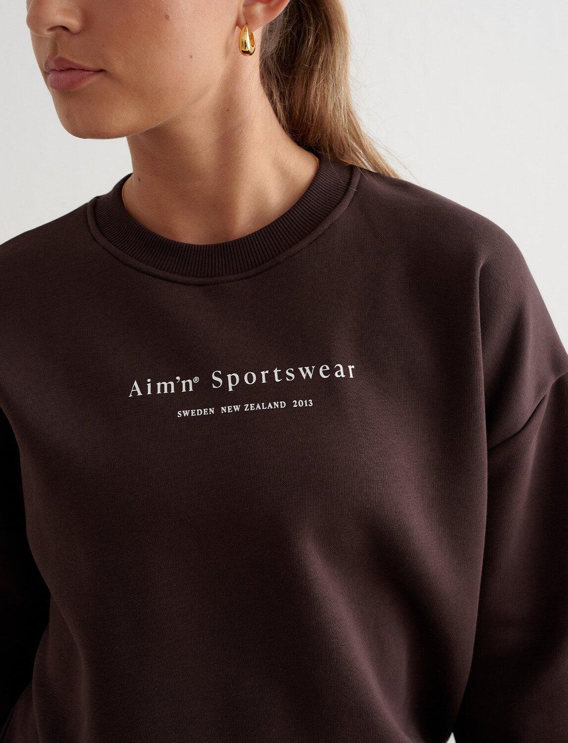 Femme Sweatshirt Marron Foncé 3/5