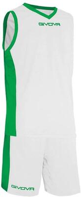 COMPLETO da basket givova bianco/verde